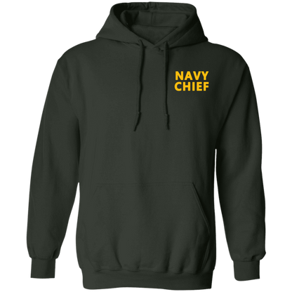 Navy Girl Front and Back Pullover Hoodie