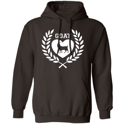 Goat Wreath White Pullover Hoodie