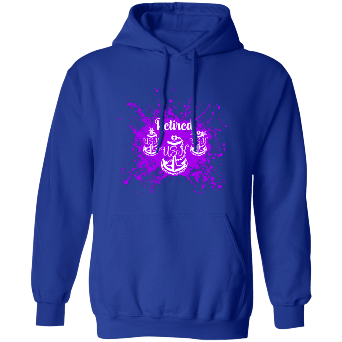 Retired Chief Purple Paint  Pullover Hoodie