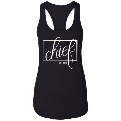 Chief 1893 White Ladies Racerback Tank