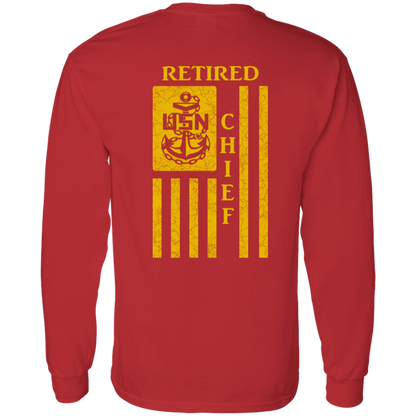 Retired Chief Flag FB LS T-Shirt 5.3 oz.