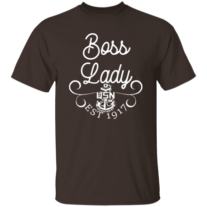 Boss Lady White Design 5.3 oz. T-Shirt