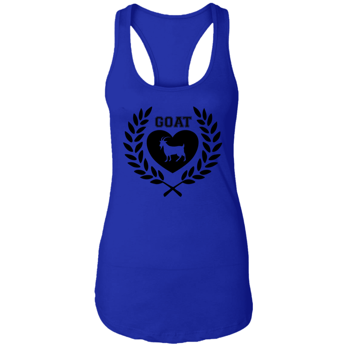 Goat Wreath Ladies Racerback Tank