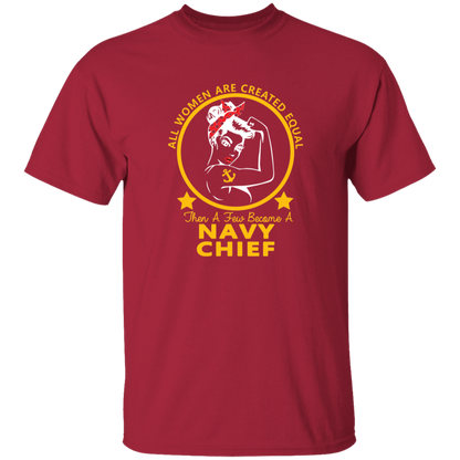 Navy Girl Chief Gold 5.3 oz. T-Shirt