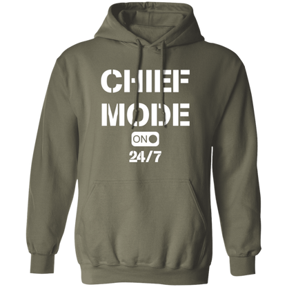 Chief Mode White Pullover Hoodie