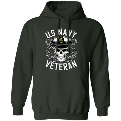 US Navy Veteran Skull Pullover Hoodie