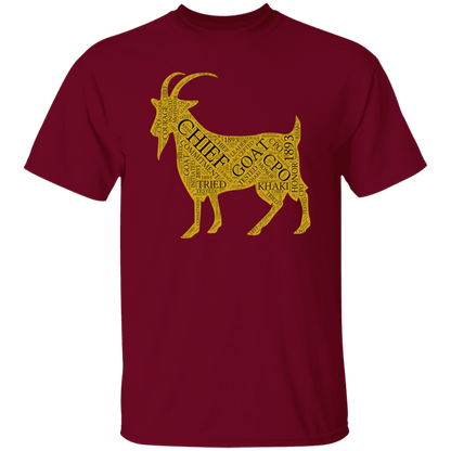 Goat Word Gold 5.3 oz. T-Shirt