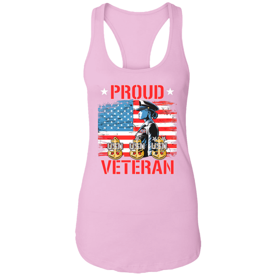 Proud Veteran Ladies Racerback Tank