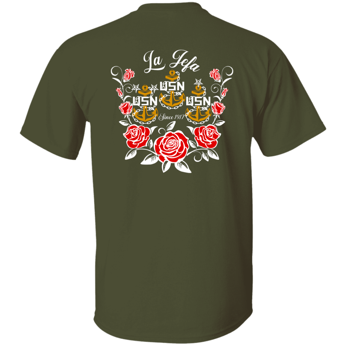 La Jefa Rose Front and Back 5.3 oz. T-Shirt