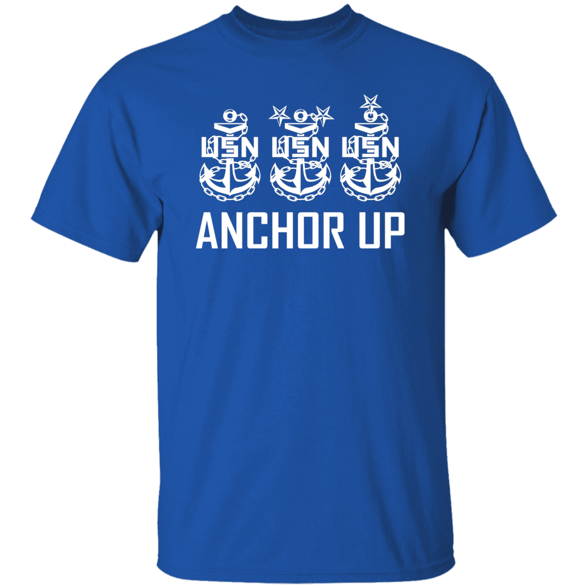 Anchor Up White Design  5.3 oz. T-Shirt
