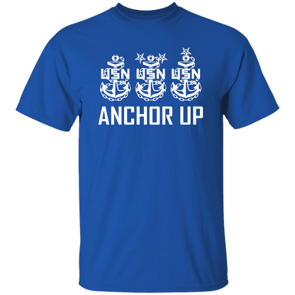 Anchor Up White Design  5.3 oz. T-Shirt