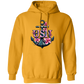 Pink Flower Anchor Pullover Hoodie