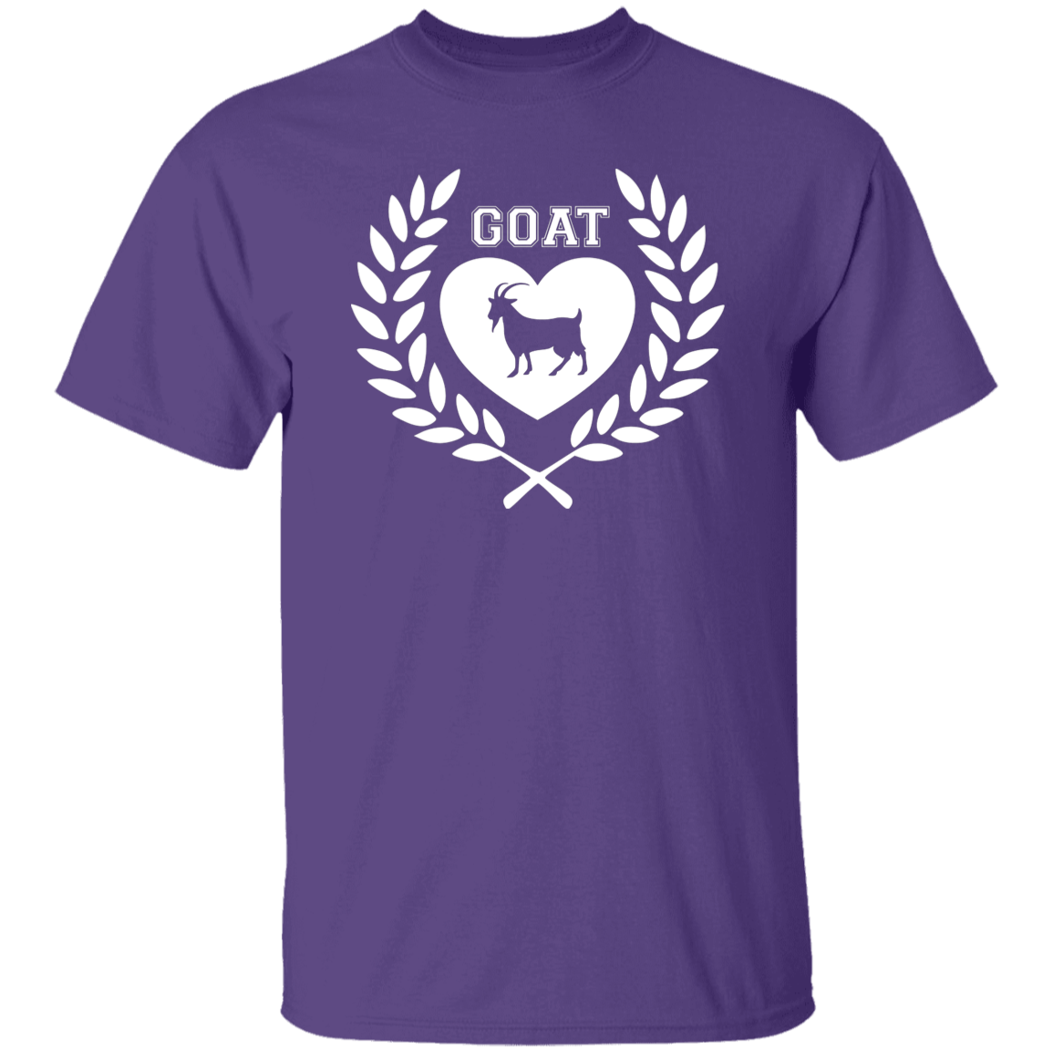 Goat Wreath White 5.3 oz. T-Shirt