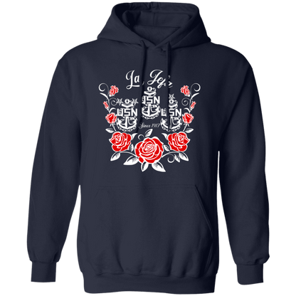 La Jefa Rose White Pullover Hoodie