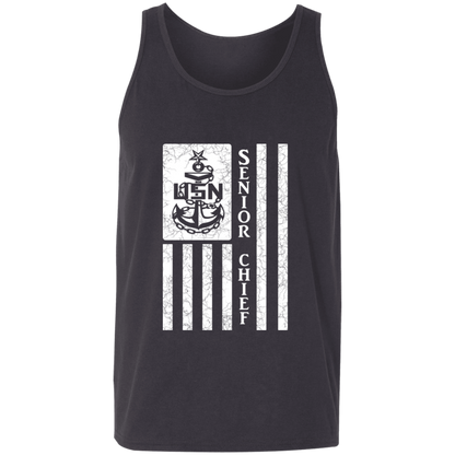 Senior Chief Flag White Unisex Tank