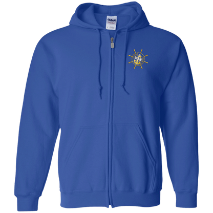 Nautical El Jefe Zip Up Hooded Sweatshirt