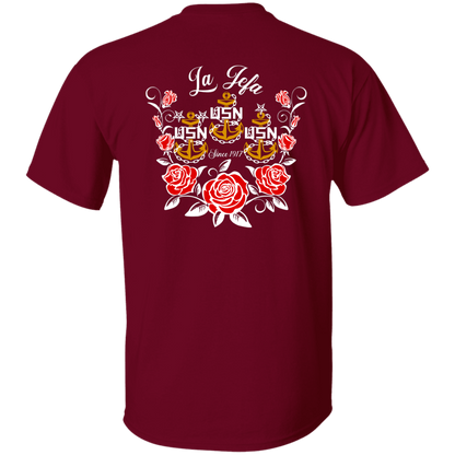 La Jefa Rose Front and Back 5.3 oz. T-Shirt