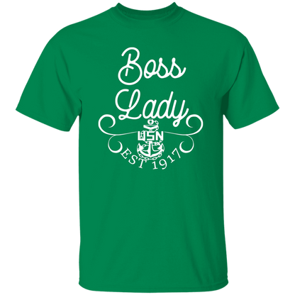 Boss Lady White Design 5.3 oz. T-Shirt