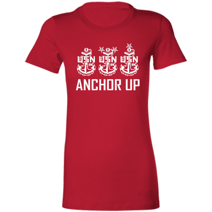 Anchor Up White Design  Ladies' Favorite T-Shirt