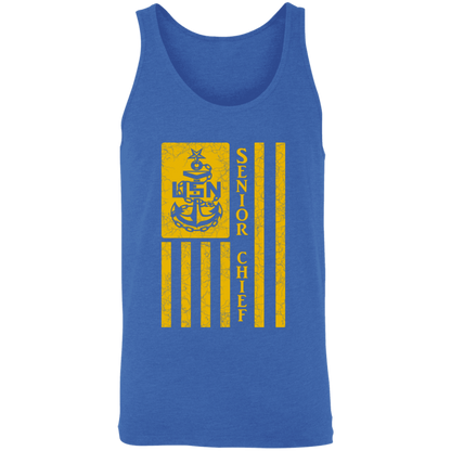 Senior Chief Flag Gold Unisex Tank