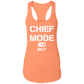 Chief Mode White Ladies Racerback Tank