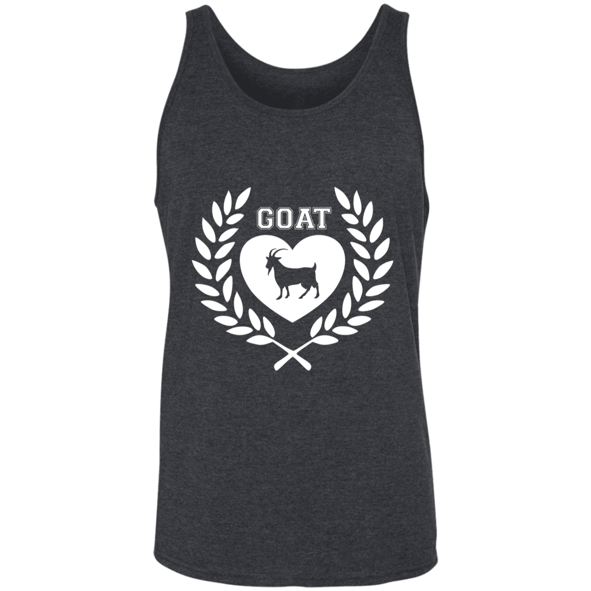 Goat Wreath White Unisex Tank