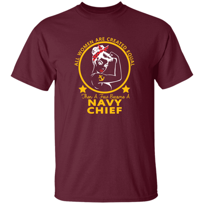 Navy Girl Chief Gold 5.3 oz. T-Shirt