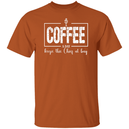 A Coffee a Day White Design 5.3 oz. T-Shirt