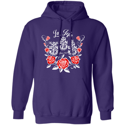 La Jefa Rose White Pullover Hoodie