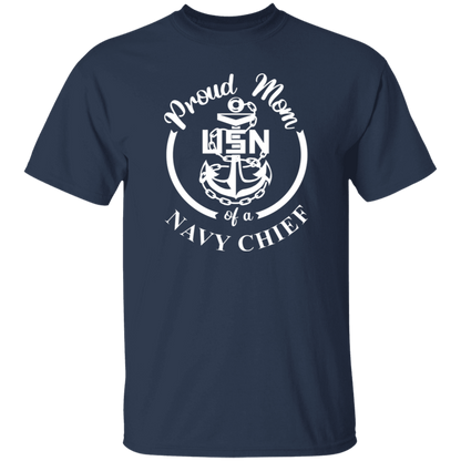 Proud Mom White Design  5.3 oz. T-Shirt