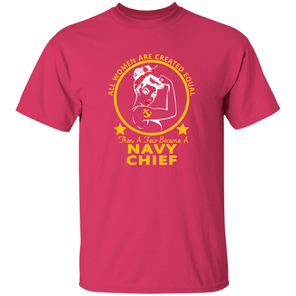 Navy Girl Chief Gold 5.3 oz. T-Shirt
