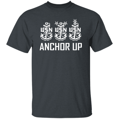 Anchor Up White Design  5.3 oz. T-Shirt