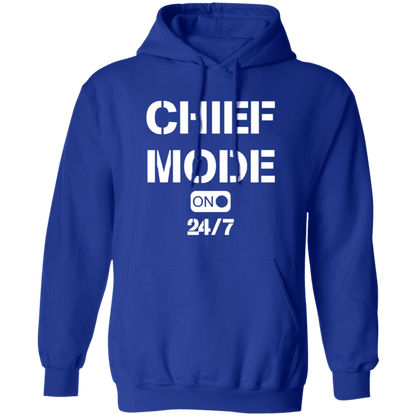 Chief Mode White Pullover Hoodie
