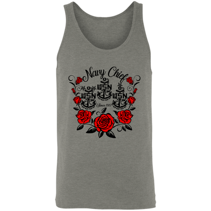 Navy Chief Rose Unisex Tank
