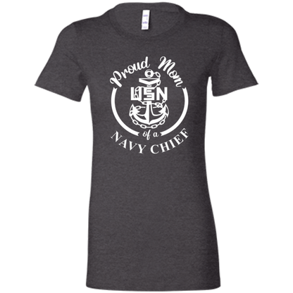 Proud Mom White Design  Ladies' Favorite T-Shirt