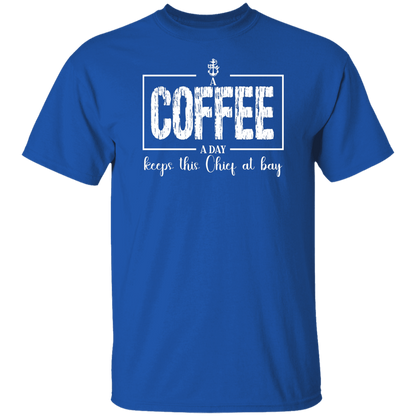 A Coffee a Day White Design 5.3 oz. T-Shirt