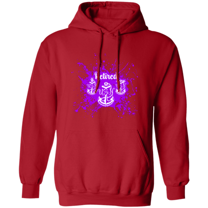 Retired Chief Purple Paint  Pullover Hoodie