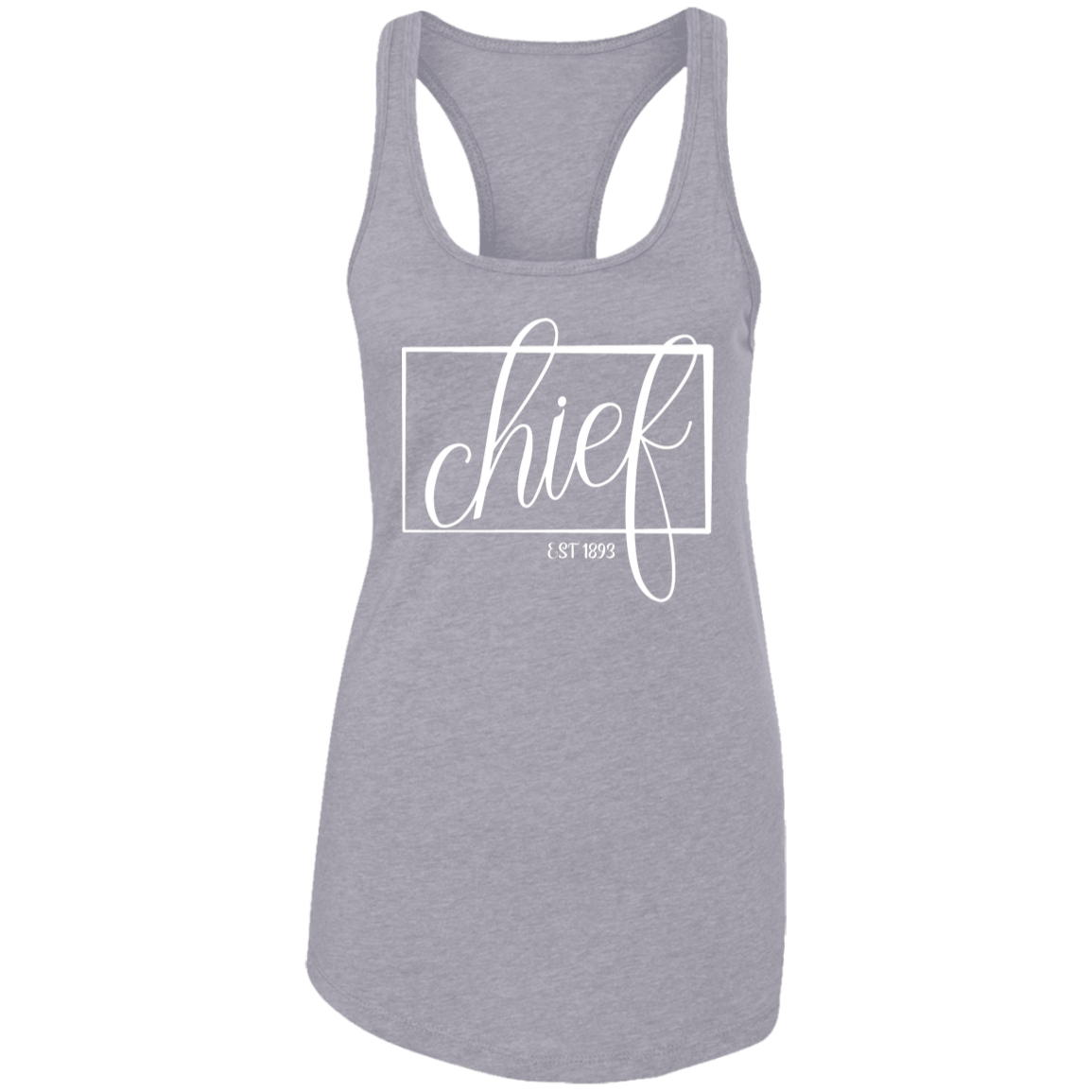 Chief 1893 White Ladies Racerback Tank