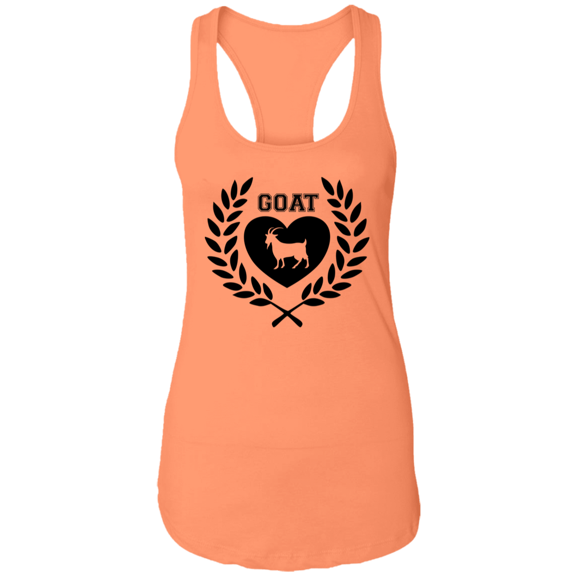 Goat Wreath Ladies Racerback Tank