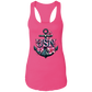 Pink Flower Anchor Ladies Ideal Racerback Tank