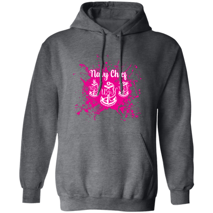 Navy Chief Pink Paint Pullover Hoodie
