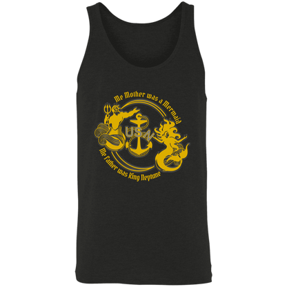 Me Mother and Father Gold Unisex Tank