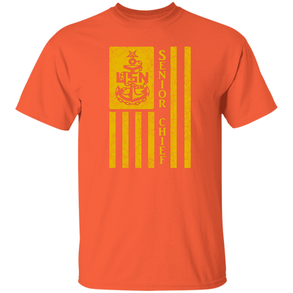 Senior Chief Flag Gold 5.3 oz. T-Shirt