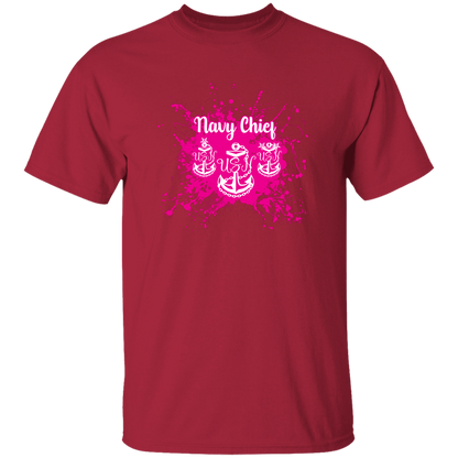 Navy Chief Pink Paint 5.3 oz. T-Shirt