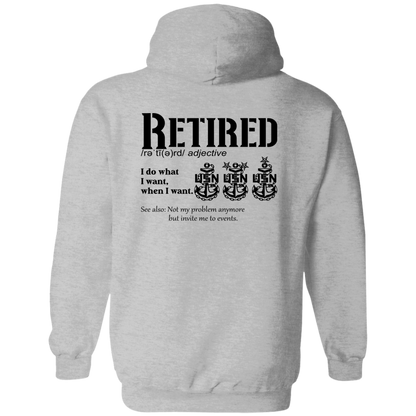 Retired Definition Zip Up Hooded Sweatshirt