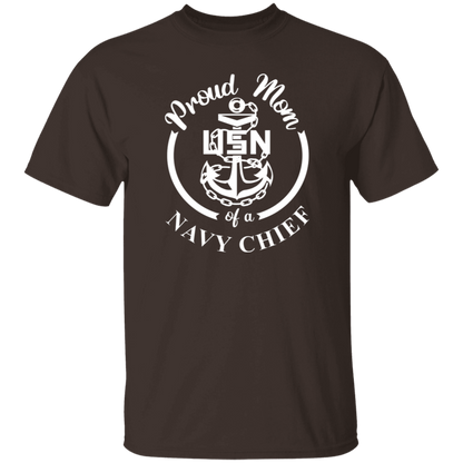 Proud Mom White Design  5.3 oz. T-Shirt