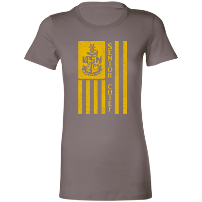 Senior Chief Flag Gold Ladies' Favorite T-Shirt
