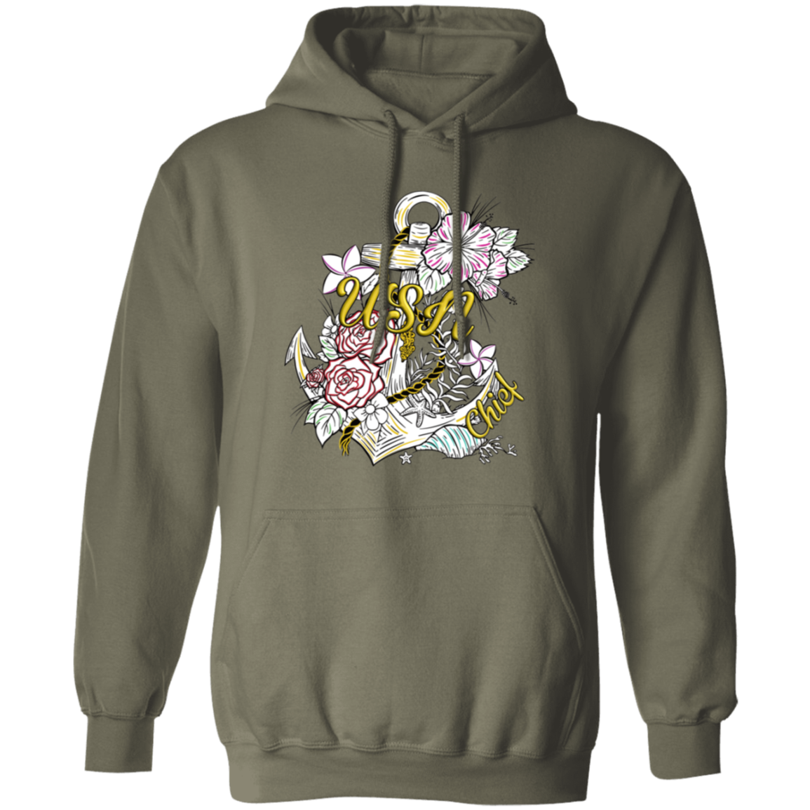 Wooden Anchor Pullover Hoodie