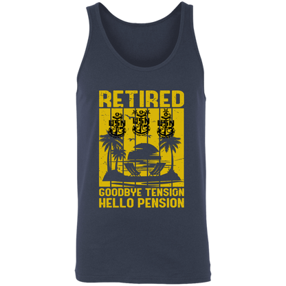 Retired Hello Pension V2 Unisex Tank