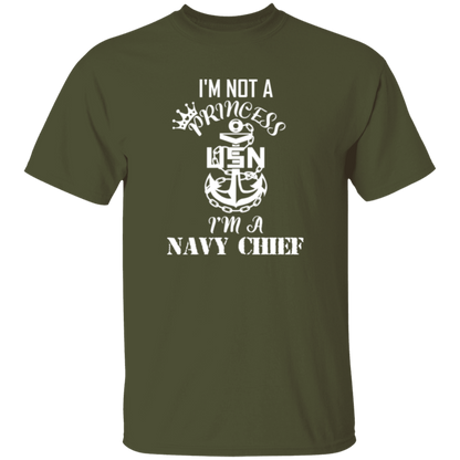I'm not a Princess White Design 5.3 oz. T-Shirt
